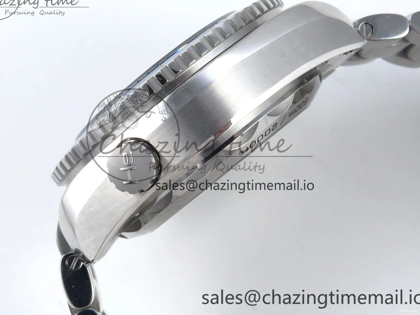 1231 FreshLook Planet Ocean Master Chronometer 600M 45.5mm SS SCF 1:1 Best Edition Black Bezel Black Dial on SS Bracelet A9900 Super Clone 7675